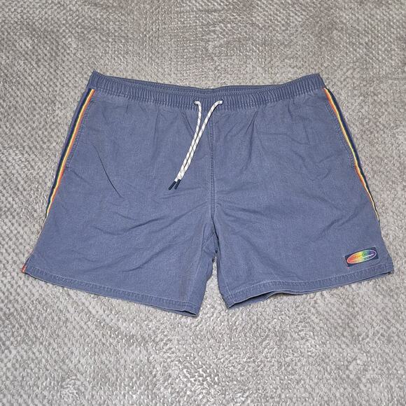 Vineyard Vines Island Chappy Swim Trunk Blue Stripe Lined Board Short XL Pockets - Picture 10 of 10